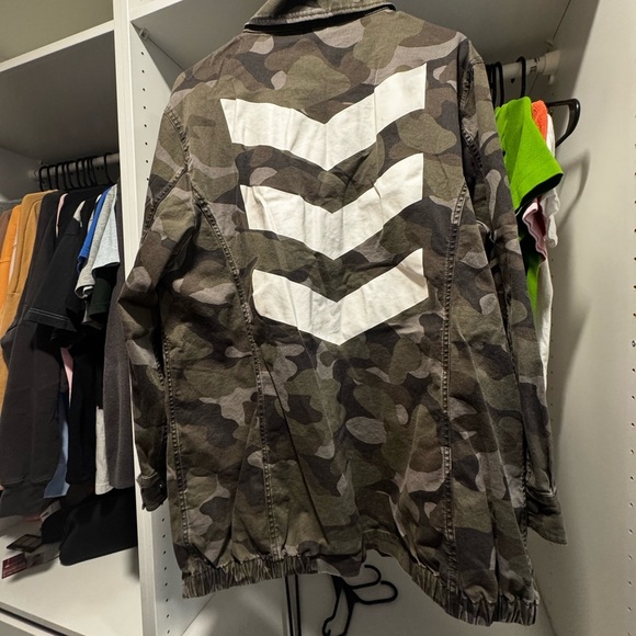 Express Green and Brown Military Field Jacket - Picture 3 of 3